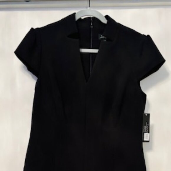 Tahari ASL Cap Sleeve High Neck Cocktail Dress Size 12 - Picture 2 of 7